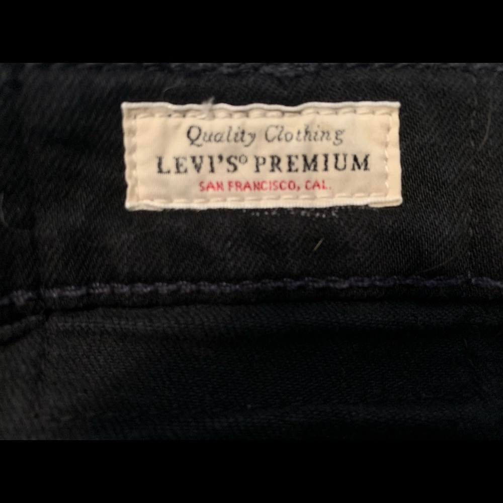 Black extra skinny jet black levi denim mid rise jeans 27x30